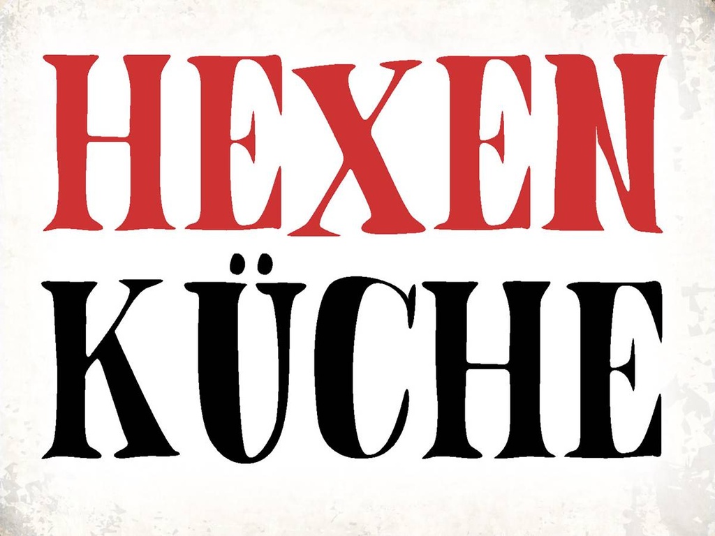 Holzschild 30x40 cm Hexen Küche
