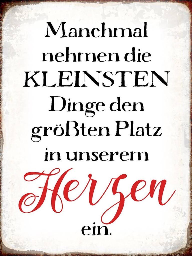 Holzschild 40x30 cm die kleinsten Dinge größte Platz