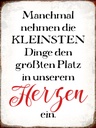 Holzschild 40x30 cm die kleinsten Dinge größte Platz