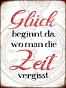 Holzschild 40x30 cm Glück da wo man Zeit vergisst