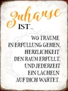 Holzschild 40x30 cm Zuhause ist wo Träume Lächeln