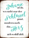 Holzschild 40x30 cm Zuhause wo Herz sich wohlfühlt