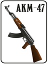 Holzschild 40x30 cm Gewehr Kalaschnikow AKM-47