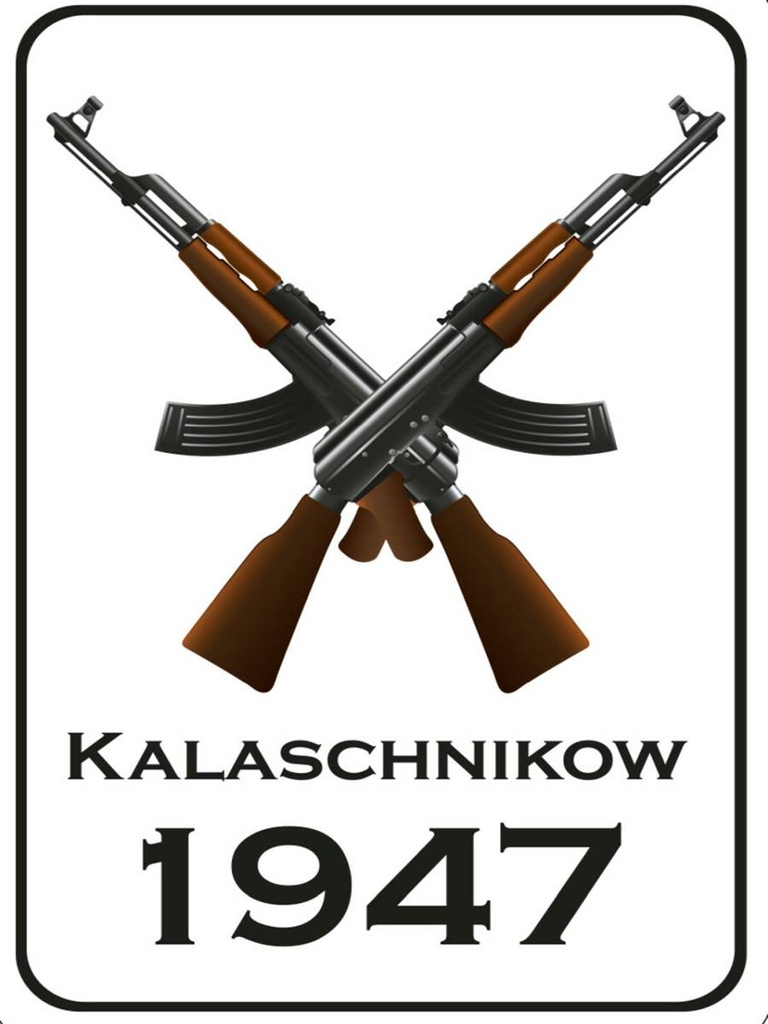 Holzschild 40x30 cm Gewehr Kalaschnikow 1947