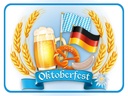 Holzschild 30x40 cm Oktoberfest Bier Brezel Wurst
