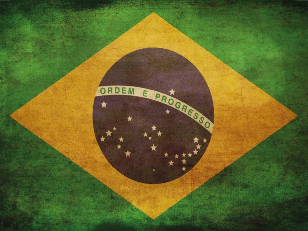Holzschild 30x40 cm Flagge Brasilien
