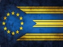 Holzschild 30x40 cm Flagge Europa Fahne