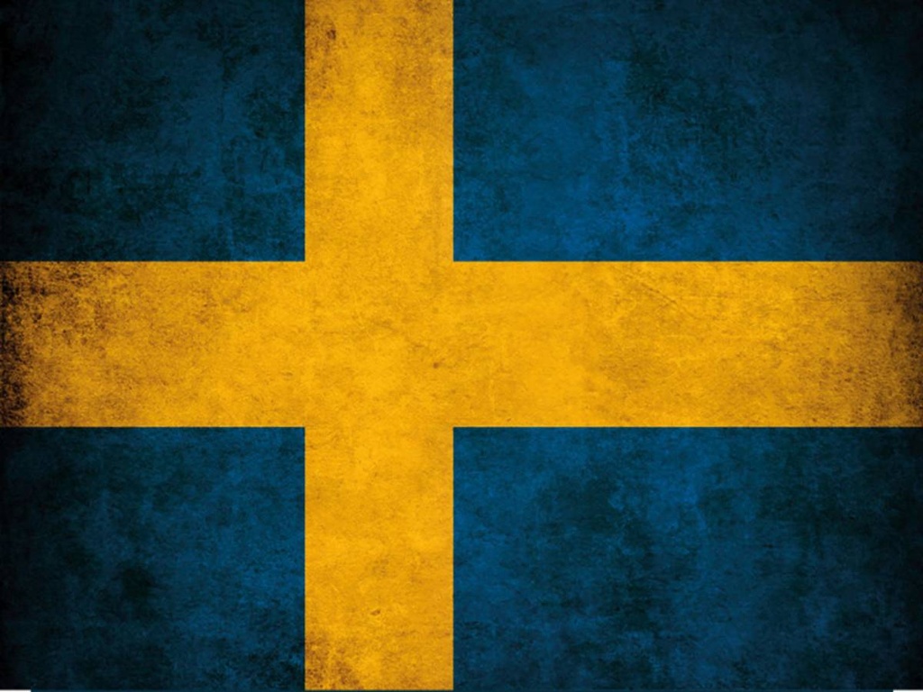 Holzschild 30x40 cm Flagge Schweden Fahne