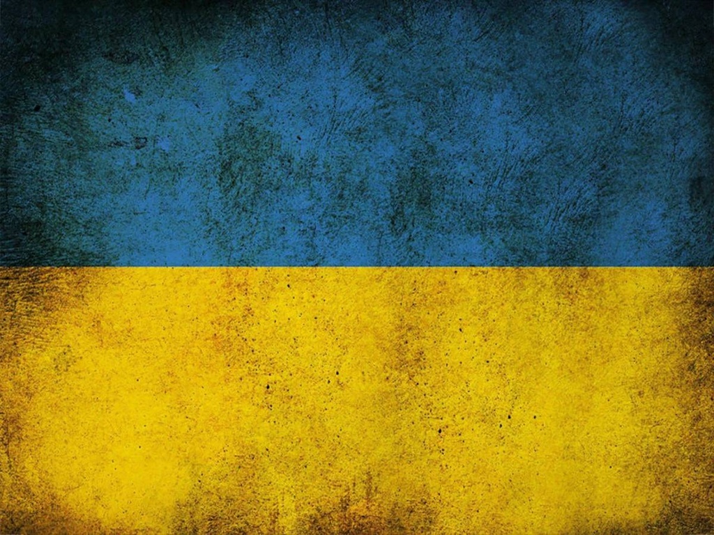 Holzschild 30x40 cm Flagge Ukraine Fahne