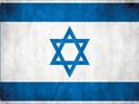 Holzschild 30x40 cm Flagge Israel Fahne