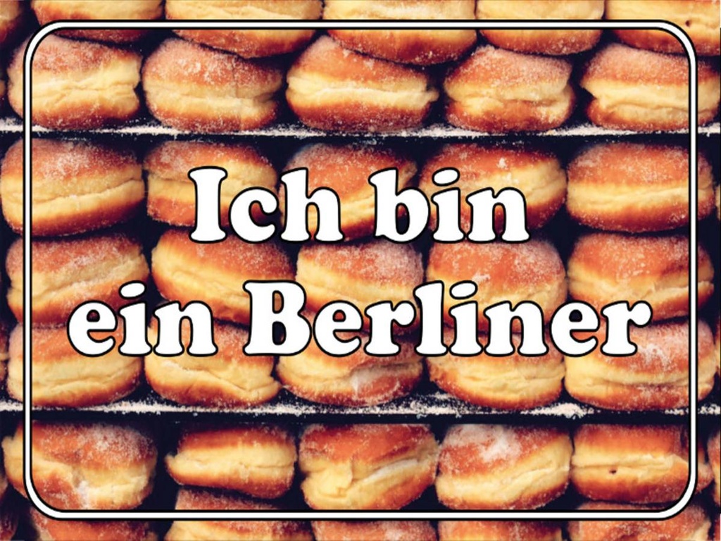 Holzschild 30x40 cm Ich bin ein Berliner