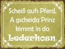 Holzschild 30x40 cm scheiß aufs Pferd Prinz kommt