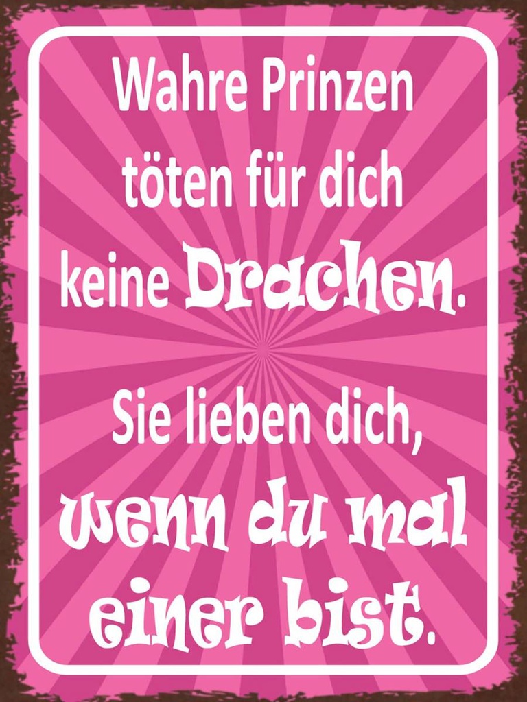 Holzschild 40x30 cm wahre Prinzen töten keine