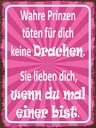 Holzschild 40x30 cm wahre Prinzen töten keine