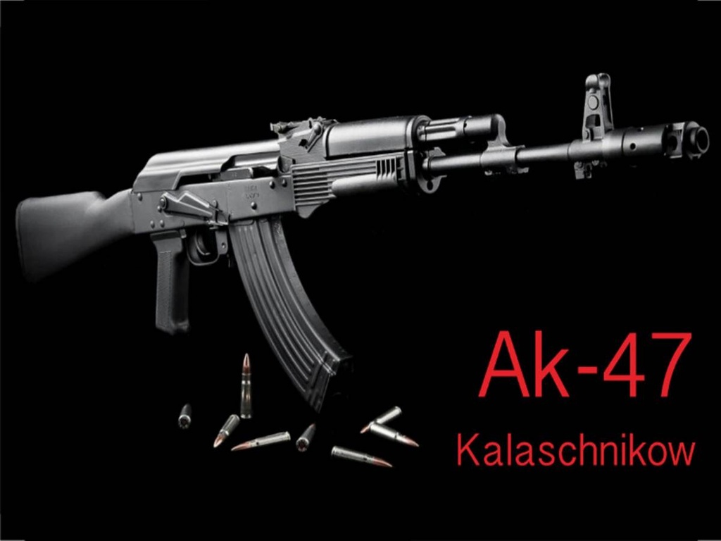 Holzschild 30x40 cm Gewehr AK-47 Kalaschnikow
