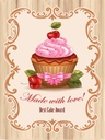 Holzschild 40x30 cm Essen best Cupcake award with Love
