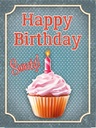 Holzschild 40x30 cm Happy Birthday sweety! Kerze