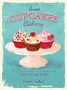 Holzschild 40x30 cm Cupcakes made with love sweet bakery