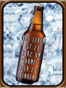 Holzschild 40x30 cm Leben ist kurz um warmes Bier