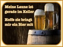 Holzschild 30x40 cm Bier Laune gerade im Keller hoffe sie
