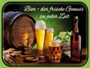 Holzschild 30x40 cm Bier frischer Genuss zu jeder Zeit