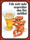 Holzschild 40x30 cm falls nicht ansprechbar Bier