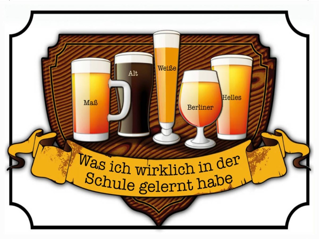 Holzschild 30x40 cm Bier Maß Alt Weiße Berliner