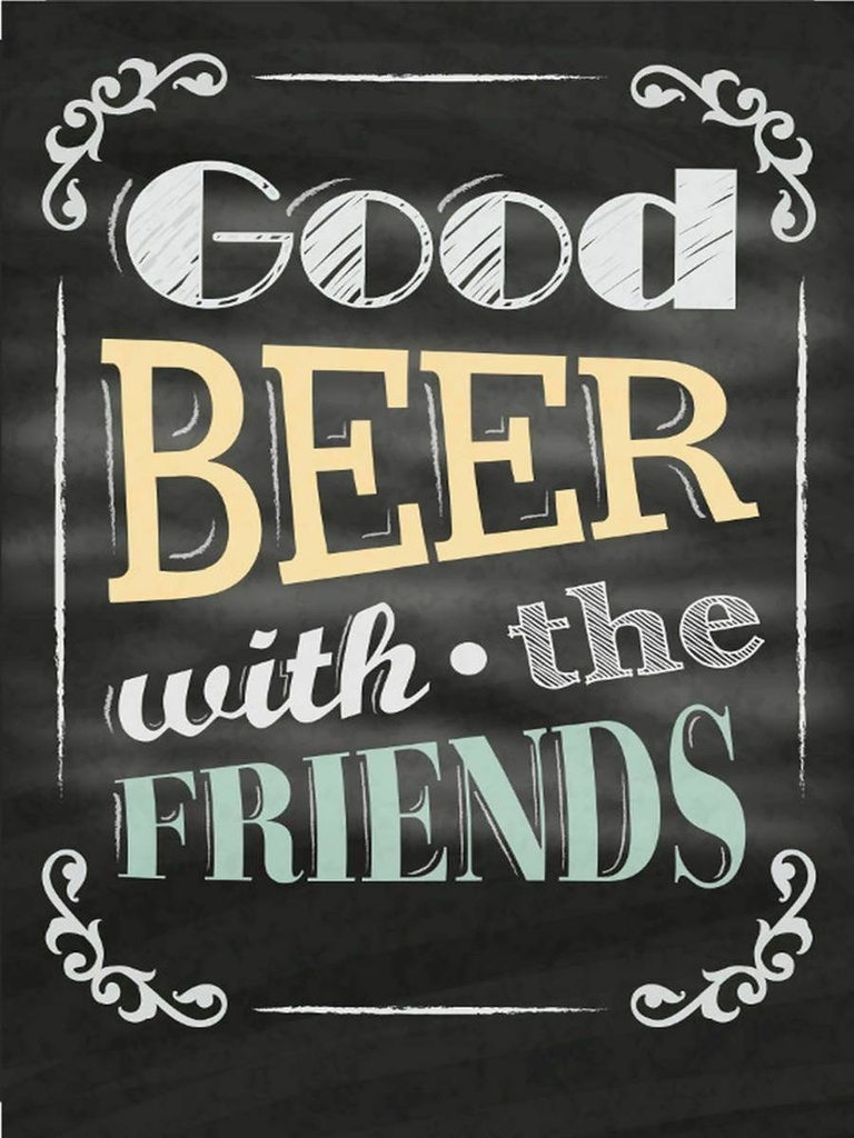 Holzschild 40x30 cm good Beer with the Friends