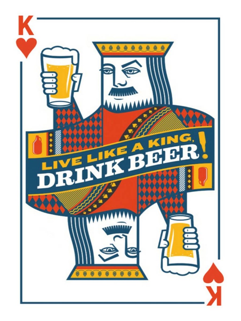 Holzschild 40x30 cm Bier König drink Beer King