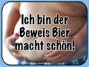 Holzschild 30x40 cm bin Beweis Bier macht schön