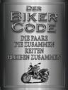 Holzschild 40x30 cm Motorrad Biker Code Paare zusammen