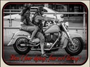 Holzschild 30x40 cm Motorrad Biker don´t fear dying fear