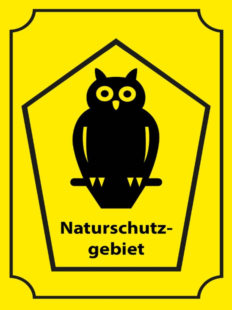 [LA-1791120-H] Holzschild 40x30 cm Naturschutzgebiet Eule