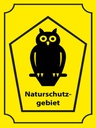 Holzschild 40x30 cm Naturschutzgebiet Eule