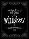 Holzschild 40x30 cm Alkohol Whiskey livestyle trough