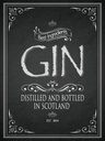 Holzschild 40x30 cm Alkohol Gin best ingredients scotland