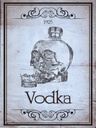 Holzschild 40x30 cm Alkohol 1925 Vodka Totenkopf