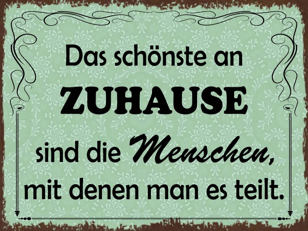 Holzschild 30x40 cm das schönste an Zuhause sind