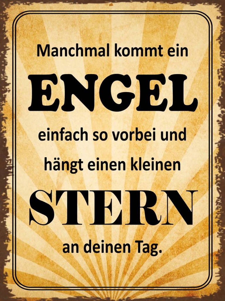 Holzschild 40x30 cm manchmal kommt ein Engel