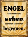 Holzschild 40x30 cm Engel kann man nicht sehen