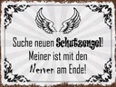 Holzschild 30x40 cm suche neuen Schutzengel