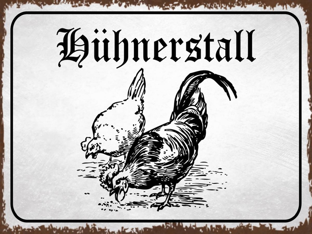 Holzschild 30x40 cm Hühnerstall Hühner Bauernhof