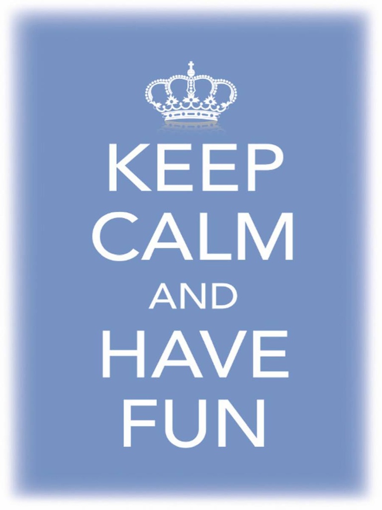Holzschild 40x30 cm Keep Calm and have fun Krone