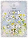Holzschild 40x30 cm Keep Calm and smile on Krone