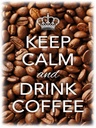 Holzschild 40x30 cm Keep Calm and drink Coffee Kaffee