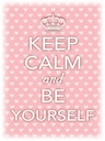 Holzschild 40x30 cm Keep Calm and be yourself