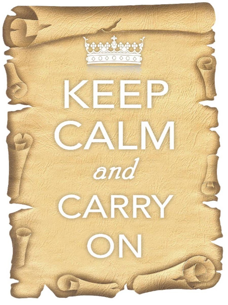 Holzschild 40x30 cm Keep Calm and carry on