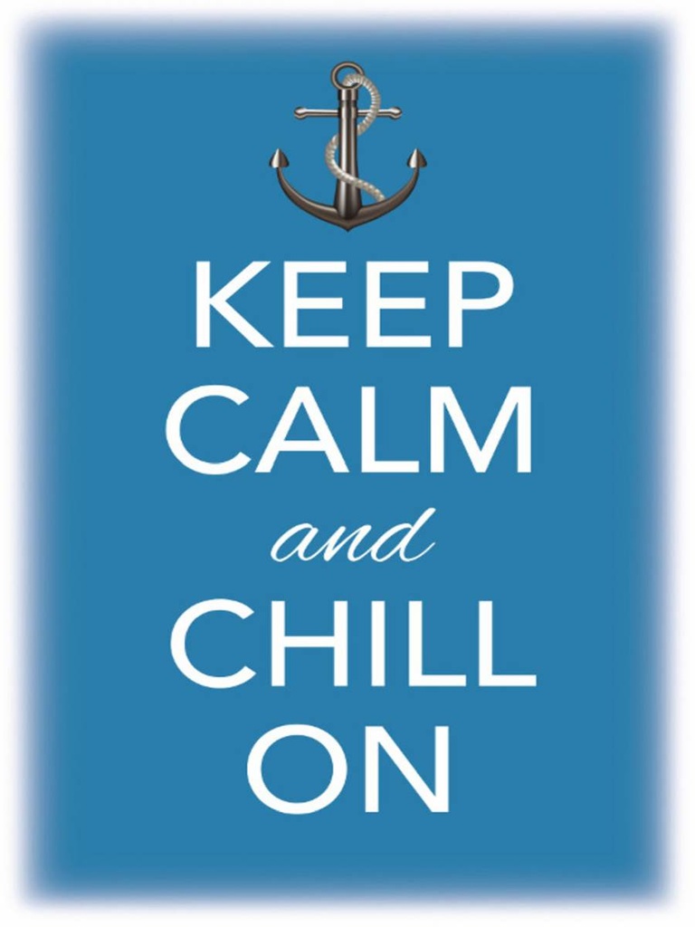 Holzschild 40x30 cm Keep Calm and chill on