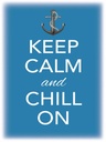 Holzschild 40x30 cm Keep Calm and chill on