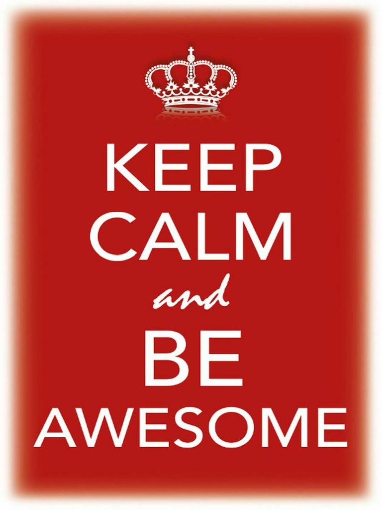 Holzschild 40x30 cm Keep Calm and be Awesome